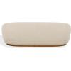 SAFAVIEH Couture – Tylah Sofa – Modern Curved Back Design – Beige Boucle & Walnut – Fully Assembled – Ideal for Living Room, Family Room, 86.6″ W x 38.5″ D x 28.3″ H (SFV7520A)(Beige/Walnut)