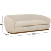 SAFAVIEH Couture – Tylah Sofa – Modern Curved Back Design – Beige Boucle & Walnut – Fully Assembled – Ideal for Living Room, Family Room, 86.6″ W x 38.5″ D x 28.3″ H (SFV7520A)(Beige/Walnut)