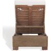 SAFAVIEH Couture Outdoor Collection Blanquilla Natural/Beige Cushion Solid Wood Chaise Lounge Chair