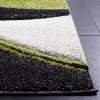 SAFAVIEH Hollywood Collection Area Rug – 5’3″ x 7’6″, Grey & Blue, Mid-Century Modern Design, Non-Shedding & Easy Care, Ideal for High Traffic Areas in Living Room, Bedroom (HLW766F)(Grey/Green)