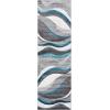 SAFAVIEH Hollywood Collection Area Rug – 5’3″ x 7’6″, Grey & Blue, Mid-Century Modern Design, Non-Shedding & Easy Care, Ideal for High Traffic Areas in Living Room, Bedroom (HLW766F)(Grey/Turquoise)