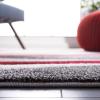 SAFAVIEH Hollywood Collection Area Rug – 5’3″ x 7’6″, Grey & Blue, Mid-Century Modern Design, Non-Shedding & Easy Care, Ideal for High Traffic Areas in Living Room, Bedroom (HLW766F)(Grey/Red)
