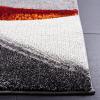 SAFAVIEH Hollywood Collection Area Rug – 5’3″ x 7’6″, Grey & Blue, Mid-Century Modern Design, Non-Shedding & Easy Care, Ideal for High Traffic Areas in Living Room, Bedroom (HLW766F)(Grey/Red)