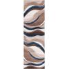 SAFAVIEH Hollywood Collection Area Rug – 5’3″ x 7’6″, Grey & Blue, Mid-Century Modern Design, Non-Shedding & Easy Care, Ideal for High Traffic Areas in Living Room, Bedroom (HLW766F)(Beige/Blue)