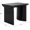 SAFAVIEH Home Collection – Bara Modern End Table, Black Rectangular Accent Side Table (ACC2316B)(Black)