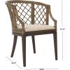 SAFAVIEH Home Collection – Carlotta Natural Rattan Arm Chair with White Cotton Cushion, Coastal Bistro Accent Chair for Dining, Living Room, Bedroom or Office (SEA4013B)(Greige / White)