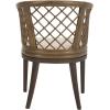 SAFAVIEH Home Collection – Carlotta Natural Rattan Arm Chair with White Cotton Cushion, Coastal Bistro Accent Chair for Dining, Living Room, Bedroom or Office (SEA4013B)(Greige / White)