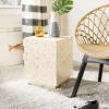 SAFAVIEH Home Collection – Juno Rectangle Mosaic Faux Mother of Pearl Side Table, Modern Luxe Accent Table with Gold Base, Fully Assembled (TRB1009A)