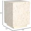 SAFAVIEH Home Collection – Juno Rectangle Mosaic Faux Mother of Pearl Side Table, Modern Luxe Accent Table with Gold Base, Fully Assembled (TRB1009A)