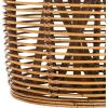 SAFAVIEH Home Collection – Maui Honey Brown Wash Rattan Drum Accent Table, Fully Assembled, Coastal Modern Design (STL6500B)(Honey Brown Wash)