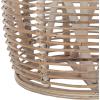 SAFAVIEH Home Collection – Maui Honey Brown Wash Rattan Drum Accent Table, Fully Assembled, Coastal Modern Design (STL6500B)(White Washed)