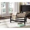 SAFAVIEH Home Collection – Omari Natural Wicker Accent Bench with Mahogany Legs, Casual Transitional Seating for Entryway, Bedroom or Living Room, Fully Assembled (SEA7014A)