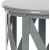 SAFAVIEH Home Collection Bertram Grey 21-inch Lattice Living Room Bedroom Entryway Foyer Bathroom Accent Side End Table Stool(Grey)