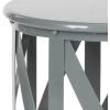 SAFAVIEH Home Collection Bertram Grey 21-inch Lattice Living Room Bedroom Entryway Foyer Bathroom Accent Side End Table Stool(Grey)
