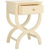 SAFAVIEH Home Collection Maxine Walnut Brown 1-Drawer Accent Table Nightstand Bedside Accent Table (Fully Assembled)(Vanilla)
