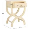 SAFAVIEH Home Collection Maxine Walnut Brown 1-Drawer Accent Table Nightstand Bedside Accent Table (Fully Assembled)(Vanilla)