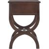 SAFAVIEH Home Collection Maxine Walnut Brown 1-Drawer Accent Table Nightstand Bedside Accent Table (Fully Assembled)(Walnut)