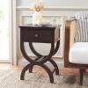 SAFAVIEH Home Collection Maxine Walnut Brown 1-Drawer Accent Table Nightstand Bedside Accent Table (Fully Assembled)(Walnut)