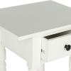 SAFAVIEH Home Collection Sabrina Cherry Side Table with Drawer(Distressed Cream)