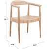 SAFAVIEH Home Collection Sijo Natural Teak Wood/Natural Rattan Accent Chair (Fully Assembled)