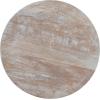 SAFAVIEH Home Collection Whent Coastal Grey White Wash and Black Round Accent Table(White Washed / Black)