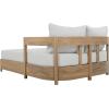SAFAVIEH Outdoor – Kento Daybed – Oak Solid Wood & Ivory Cushion – Weather Resistant – Ideal for Deck, Patio, Backyard, 51.6″ W x 63.4″ D x 23.2″ H (PAT7100B)(Oak/Ivory)