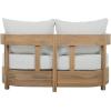 SAFAVIEH Outdoor – Kento Daybed – Oak Solid Wood & Ivory Cushion – Weather Resistant – Ideal for Deck, Patio, Backyard, 51.6″ W x 63.4″ D x 23.2″ H (PAT7100B)(Oak/Ivory)