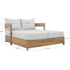 SAFAVIEH Outdoor – Kento Daybed – Oak Solid Wood & Ivory Cushion – Weather Resistant – Ideal for Deck, Patio, Backyard, 51.6″ W x 63.4″ D x 23.2″ H (PAT7100B)(Oak/Ivory)