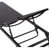 SAFAVIEH Outdoor – Stanley Chaise Lounge Chair – White Aluminum & Textilene, Adjustable Backrest, Weather Resistant for Deck, Patio, Backyard, Poolside, 78.7″ W x 26.7″ D x 13.9″ H (PAT7559B)(Black/Black)