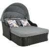 SAFAVIEH Outdoor Collection Baloo Grey Brown/Light Grey Daybed(Black/Grey)