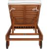 SAFAVIEH Outdoor Collection Newport Natural/Beige Cushion Black Piping Chaise Lounge Chair with Side Table(Natural/Beige)