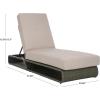 SAFAVIEH Outdoor Collection Vale Grey Brown/Light Grey Patio Adjustable Chaise Lounge Chair(Grey Brown/Light Grey)
