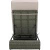 SAFAVIEH Outdoor Collection Vale Grey Brown/Light Grey Patio Adjustable Chaise Lounge Chair(Grey Brown/Light Grey)