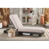 SAFAVIEH Outdoor Collection Vale Grey Brown/Light Grey Patio Adjustable Chaise Lounge Chair(Grey Brown/Light Grey)