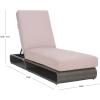 SAFAVIEH Outdoor Collection Vale Grey Brown/Light Grey Patio Adjustable Chaise Lounge Chair(Grey/Light Grey)