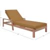 SAFAVIEH Outdoor Couture Collection Donnamaria Natural Solid Wood/White Cushion Wicker Chaise Lounge Chair (CPT1027A)(Natural/Brown)