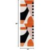 SAFAVIEH Rodeo Drive Collection Area Rug – 8′ Square, Gold, Handmade Mid-Century Modern Abstract Wool, Ideal for High Traffic Areas in Living Room, Bedroom (RD863A)(Ivory/Rust)