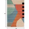 SAFAVIEH Rodeo Drive Collection Area Rug – 8′ Square, Gold, Handmade Mid-Century Modern Abstract Wool, Ideal for High Traffic Areas in Living Room, Bedroom (RD863A)(Gold)
