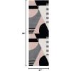 SAFAVIEH Rodeo Drive Collection Area Rug – 8′ Square, Gold, Handmade Mid-Century Modern Abstract Wool, Ideal for High Traffic Areas in Living Room, Bedroom (RD863A)(Pink/Ivory)