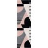 SAFAVIEH Rodeo Drive Collection Area Rug – 8′ Square, Gold, Handmade Mid-Century Modern Abstract Wool, Ideal for High Traffic Areas in Living Room, Bedroom (RD863A)(Pink/Ivory)