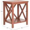 Safavieh American Homes Collection Candence Barley Cross Back End Table(Chocolate)