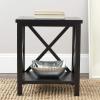Safavieh American Homes Collection Candence Barley Cross Back End Table(Chocolate)