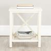 Safavieh American Homes Collection Candence Barley Cross Back End Table(Chocolate)
