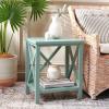 Safavieh American Homes Collection Candence Barley Cross Back End Table(Dusty Green)