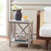 Safavieh American Homes Collection Candence Barley Cross Back End Table(Grey)
