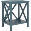Safavieh American Homes Collection Candence Barley Cross Back End Table(Teal)