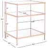 Safavieh Home Collection ACC6203 Accent Table, Rose Gold/Glass(Rose Gold)