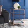 Safavieh Home Collection ACC6203 Accent Table, Rose Gold/Glass(Rose Gold)