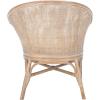 Safavieh Home Collection Dustin Rattan Cushion Accent Chair, Natural/White(White Washed / White)