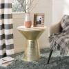 Safavieh Home Collection Fae Mosaic Top Round Pink Champagne and Gold Side Table